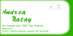 andrea matay business card